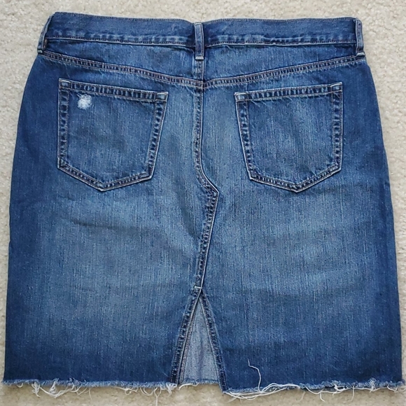 Denim Distressed Skirt - Picture 2 of 5